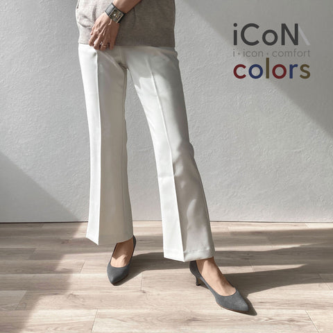 20%OFF：2024AW：iCoN COLORS：ポインテッドトゥ スエード パンプス（C57172）チャコールS/mamian（マミアン）