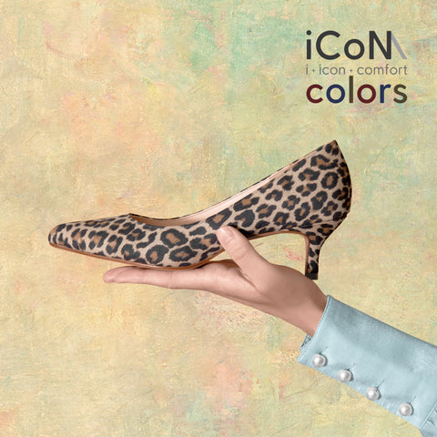 2024AW：iCoN COLORS：ポインテッドトゥ スエード パンプス（C57172）レオパードS/mamian（マミアン）