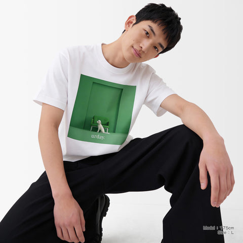 予約：urday【Animal／White Dog／G】フォトTシャツ（9964655）ホワイト/urday（マミアン）