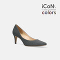 30%OFF：iCoN COLORS：ポインテッドトゥ スエード パンプス（C76532）チャコールS/mamian（マミアン）
