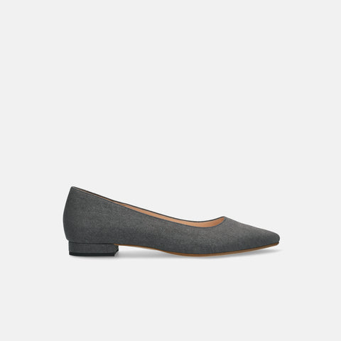 15% OFF: iCoN COLORS: Pointed toe suede flat shoes (C20142) Charcoal S