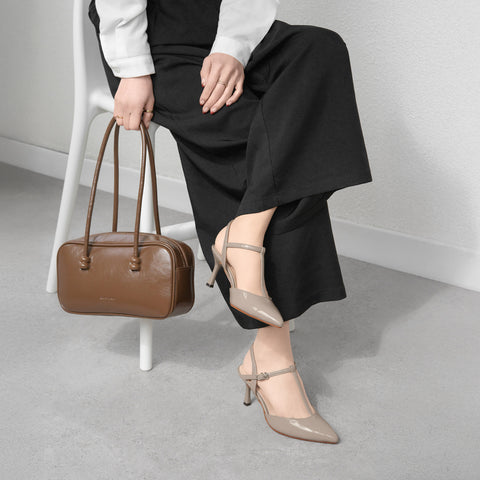 30%OFF：2025SS：Tストラップ バックバンド パンプス（m72008）グレージュE/mamian（マミアン）