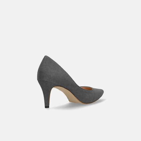 15% OFF: iCoN COLORS: Pointed toe suede pumps (C76532) Charcoal S